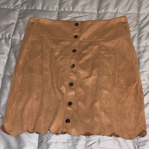 Suede Mini Skirt